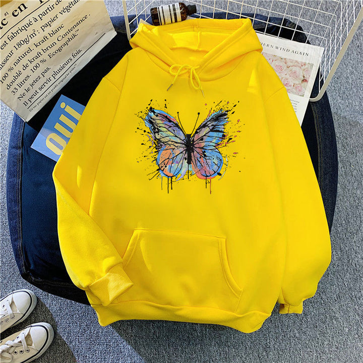 Kvinnors hoodie med tilltalande fjärilsdesign Mirla-Eva Jonsson