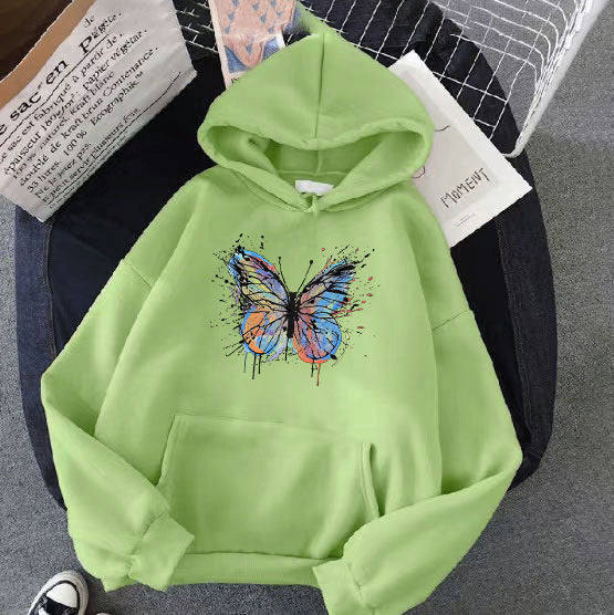 Kvinnors hoodie med tilltalande fjärilsdesign Mirla-Eva Jonsson