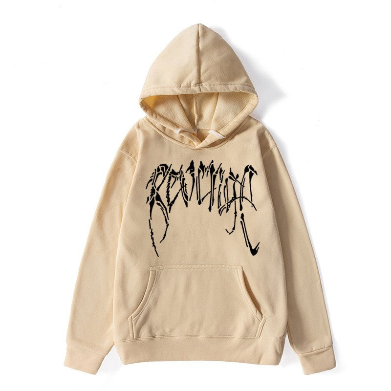 Kvinnors hoodie med unik grafisk text Mirla-Eva Jonsson