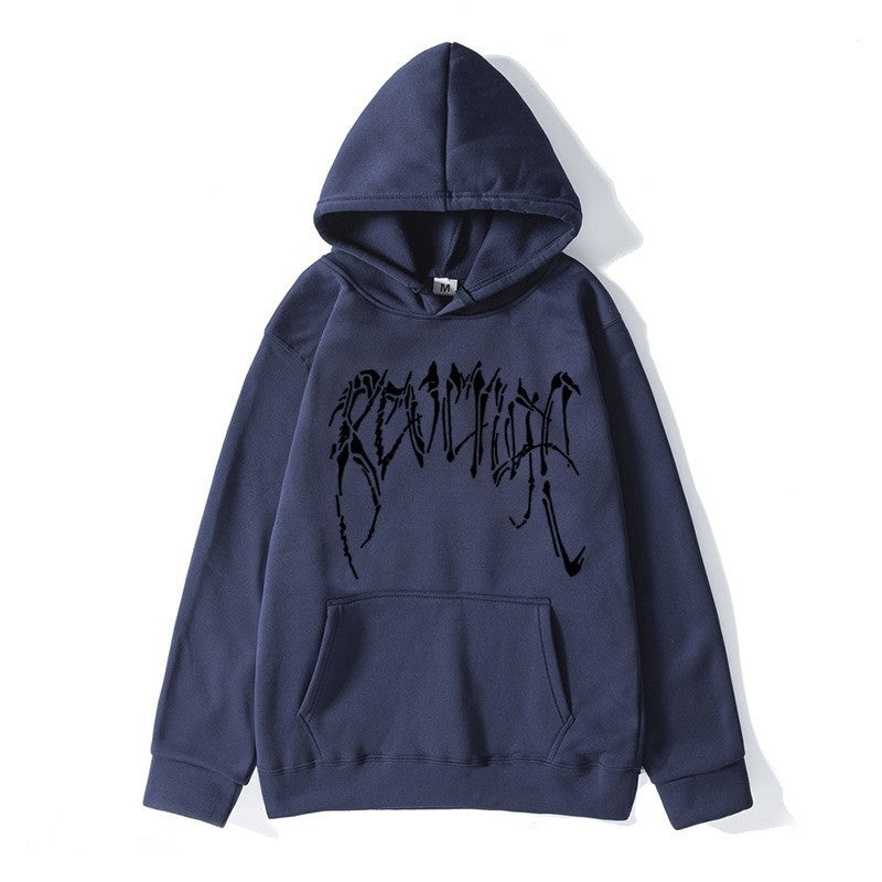 Kvinnors hoodie med unik grafisk text Mirla-Eva Jonsson