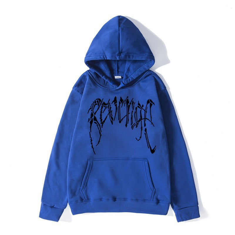 Kvinnors hoodie med unik grafisk text Mirla-Eva Jonsson
