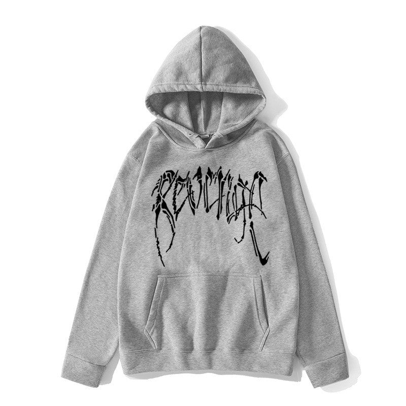 Kvinnors hoodie med unik grafisk text Mirla-Eva Jonsson