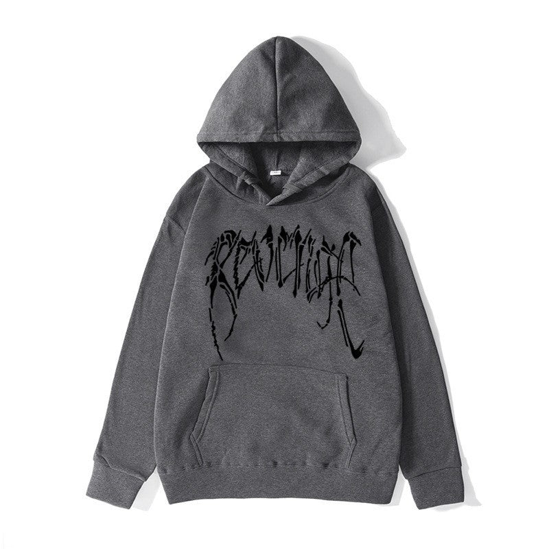Kvinnors hoodie med unik grafisk text Mirla-Eva Jonsson