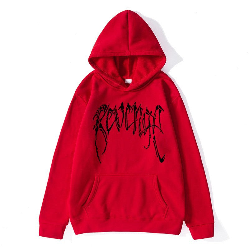 Kvinnors hoodie med unik grafisk text Mirla-Eva Jonsson