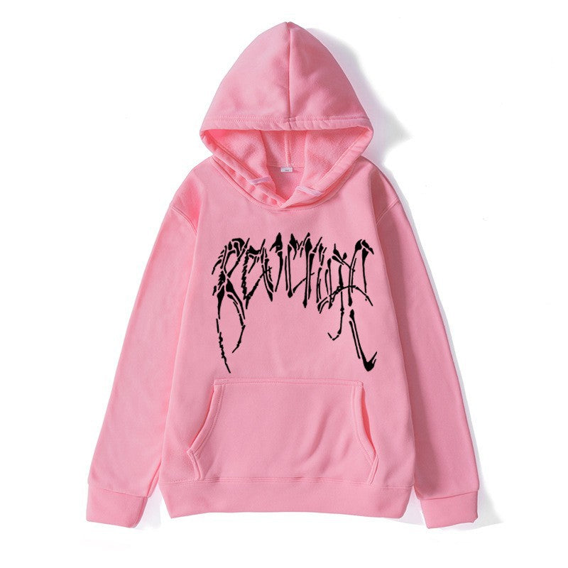 Kvinnors hoodie med unik grafisk text Mirla-Eva Jonsson