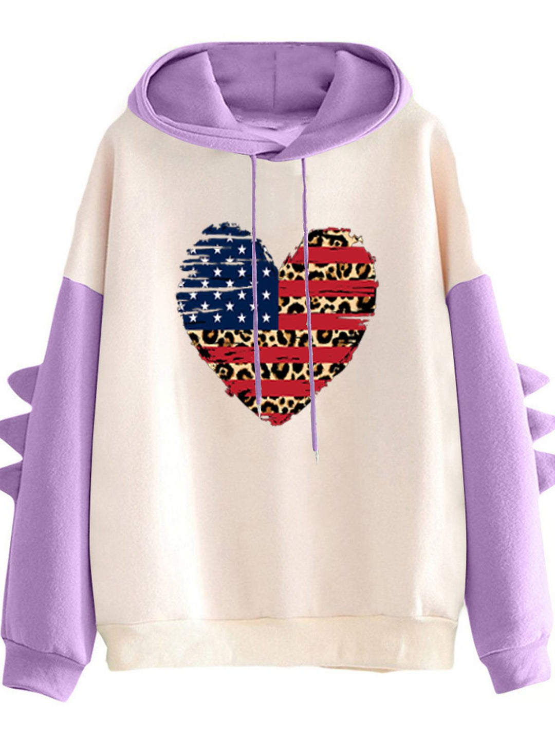 Kvinnors hoodie med unik hjärtdesign och trendiga detaljer Mirla-Eva Jonsson