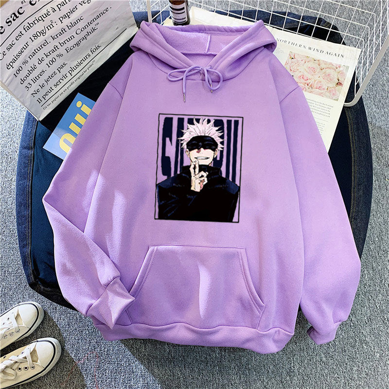 Kvinnors hoodie med unikt anime-motiv Mirla-Eva Jonsson