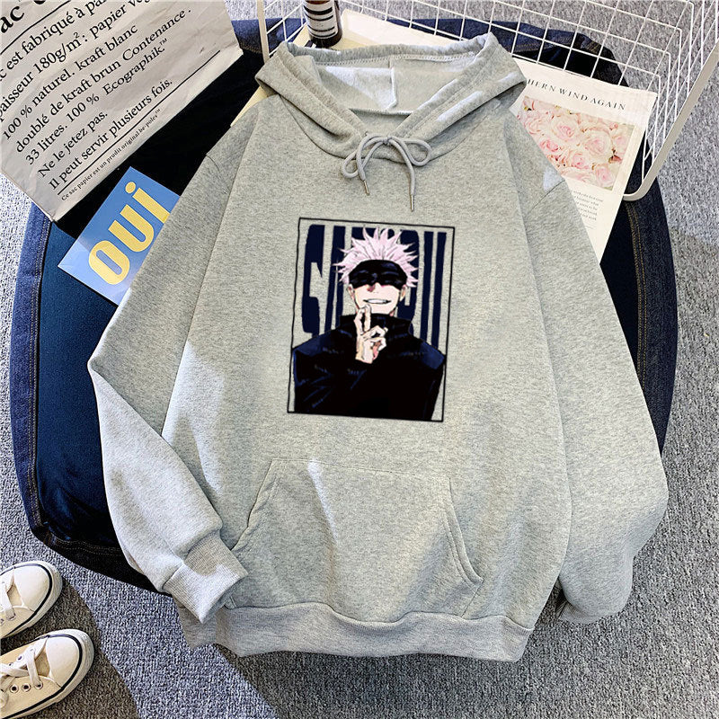 Kvinnors hoodie med unikt anime-motiv Mirla-Eva Jonsson
