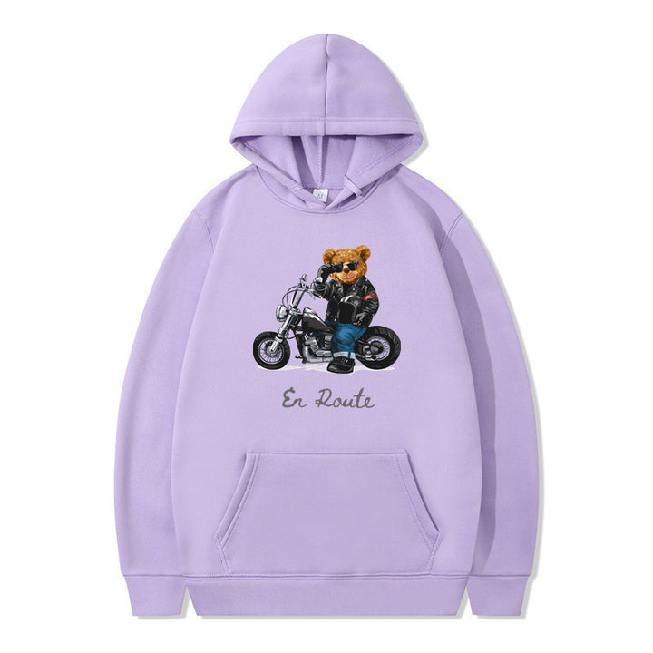 Kvinnors hoodie med unikt björndesign och avslappnad passform Mirla-Eva Jonsson