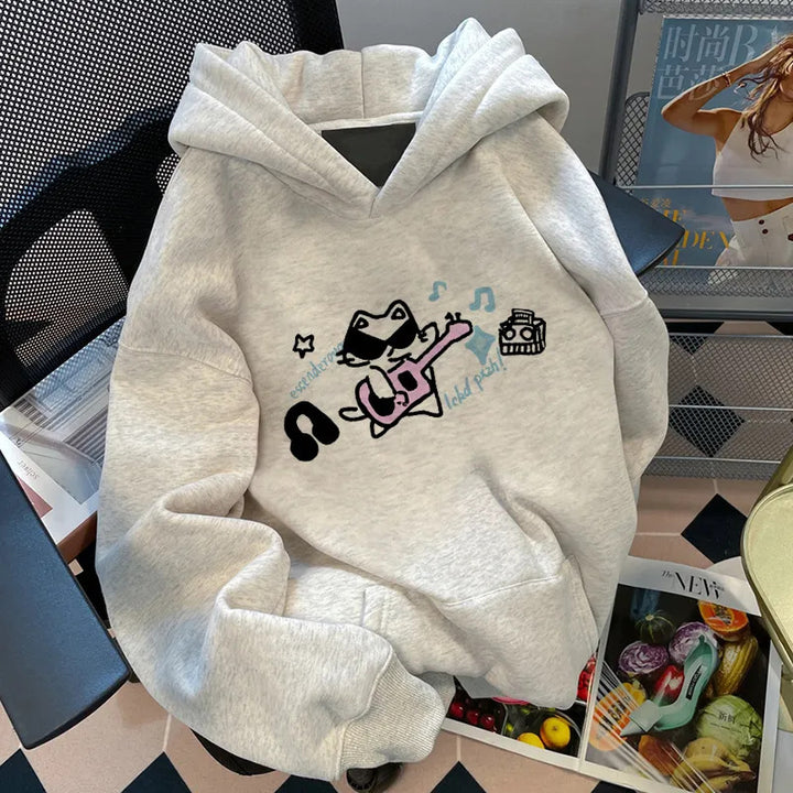 Kvinnors hoodie med unikt djurdesign Mirla-Eva Jonsson