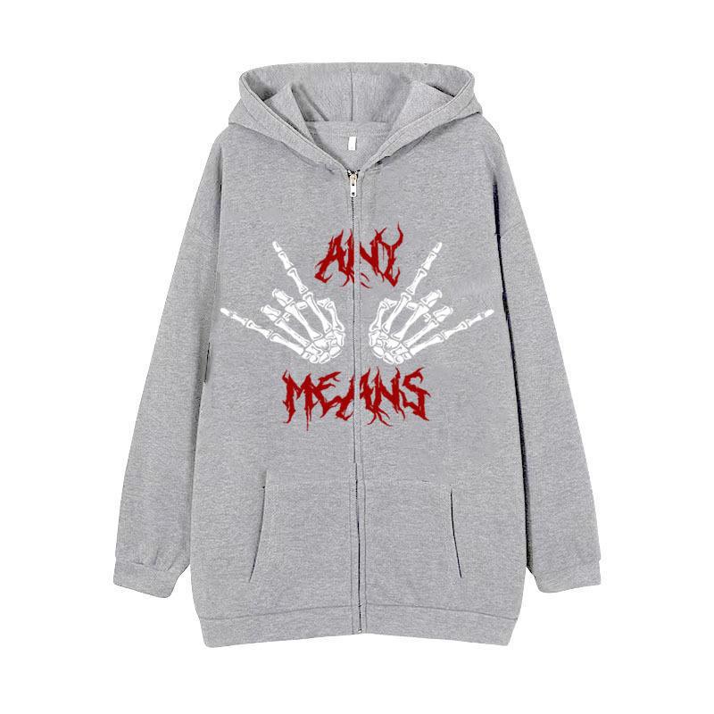 Kvinnors hoodie med unikt skelettdesign och praktiska kängurufickor Mirla-Eva Jonsson