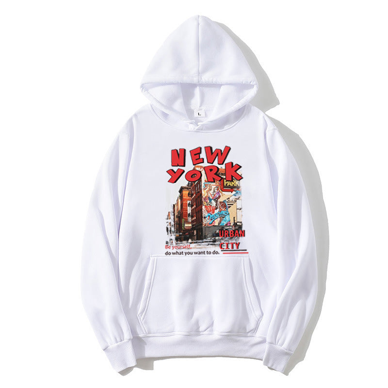Kvinnors hoodie med urban New York-design Mirla-Eva Jonsson