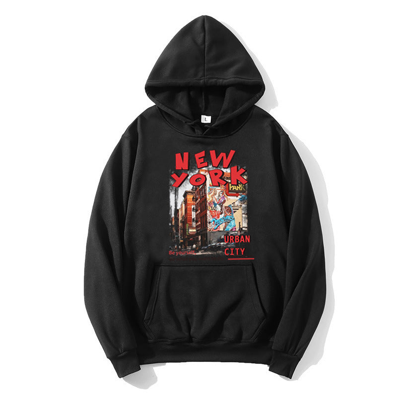 Kvinnors hoodie med urban New York-design Mirla-Eva Jonsson