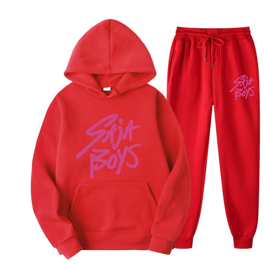 Kvinnors hoodie och joggerset med modern grafisk tryck Mirla-Eva Jonsson