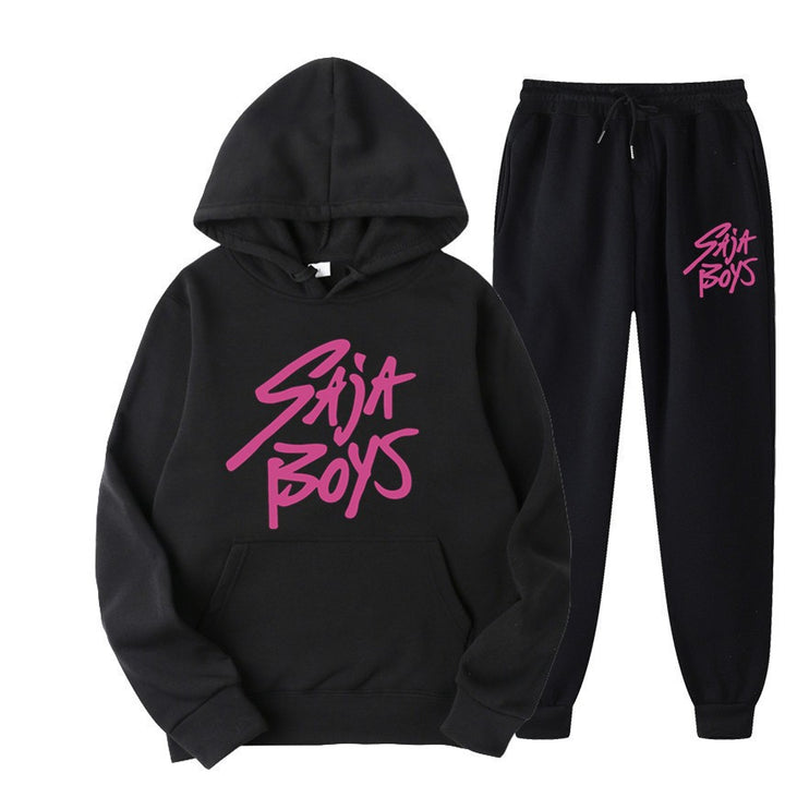 Kvinnors hoodie och joggerset med modern grafisk tryck Mirla-Eva Jonsson