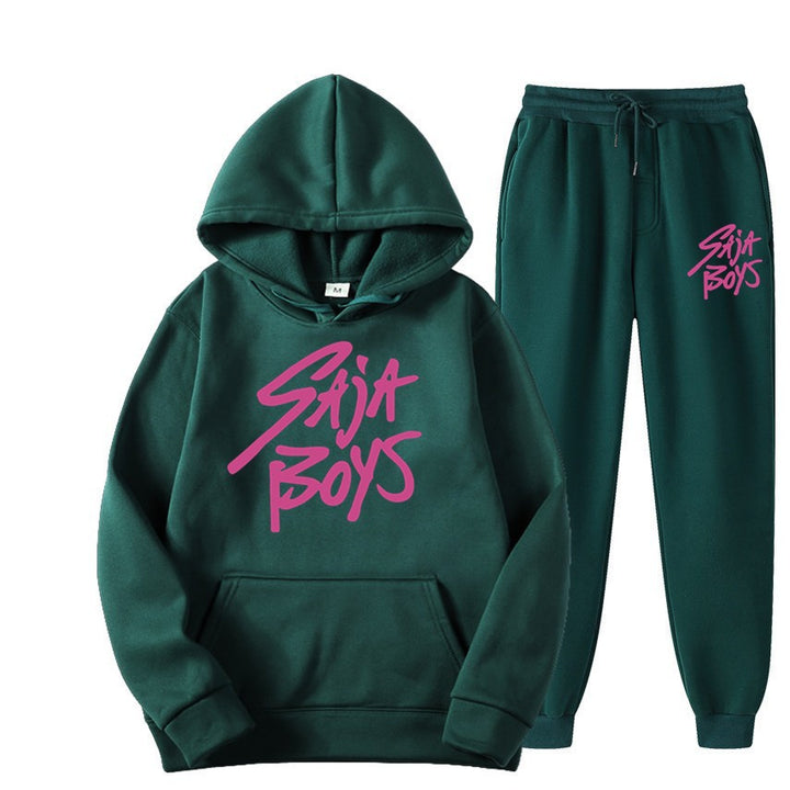 Kvinnors hoodie och joggerset med modern grafisk tryck Mirla-Eva Jonsson