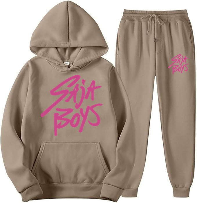Kvinnors hoodie och joggerset med modern grafisk tryck Mirla-Eva Jonsson