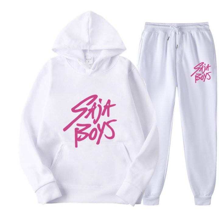 Kvinnors hoodie och joggerset med modern grafisk tryck Mirla-Eva Jonsson