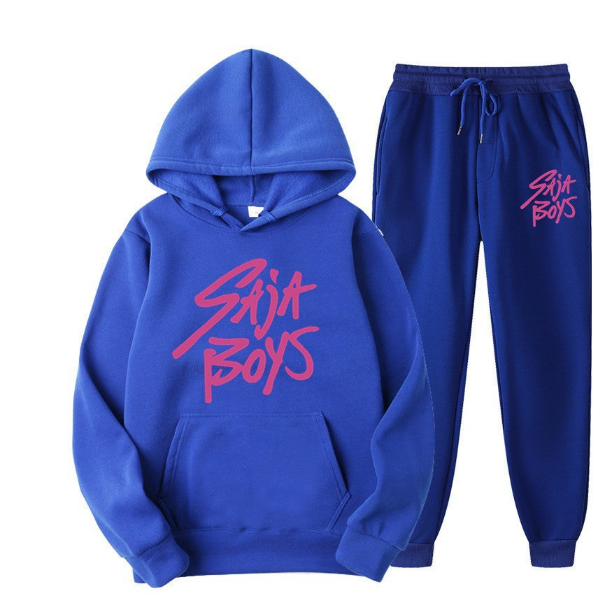 Kvinnors hoodie och joggerset med modern grafisk tryck Mirla-Eva Jonsson