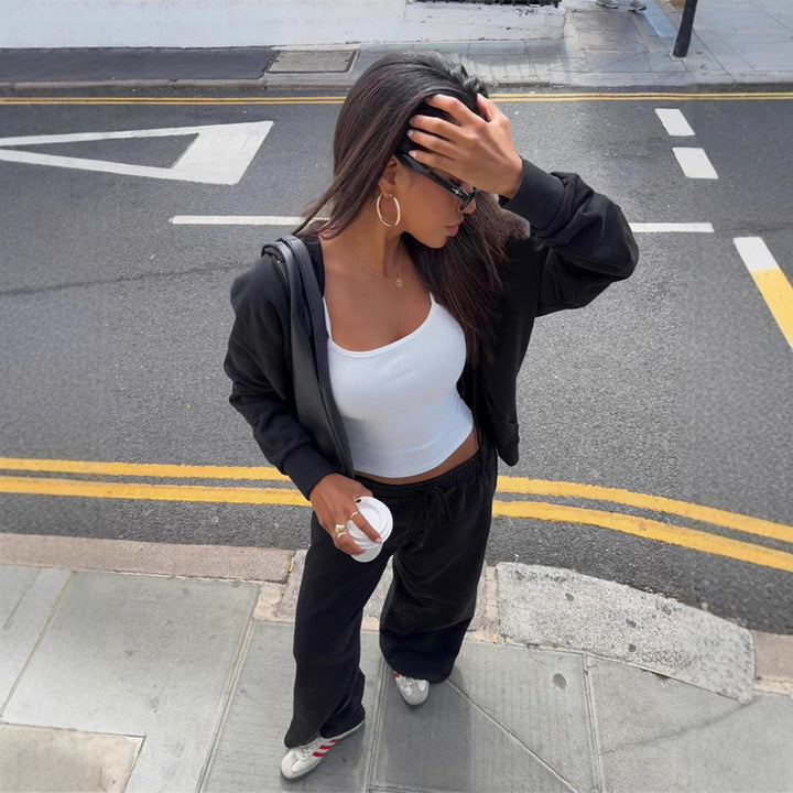 Kvinnors hoodie och löst sittande joggingset-Eva Jonsson