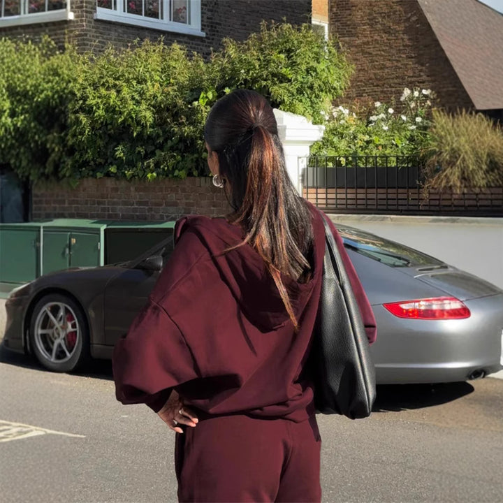 Kvinnors hoodie och löst sittande joggingset-Eva Jonsson
