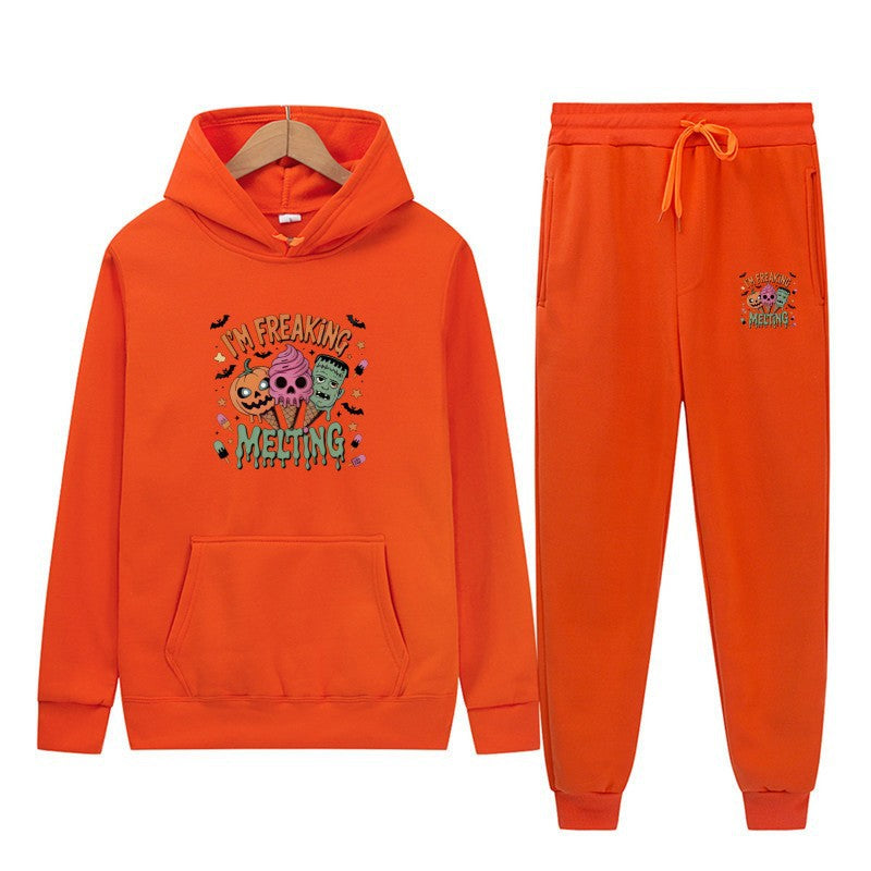 Kvinnors hoodie set med kreativa Halloween-motiv Mirla-Eva Jonsson