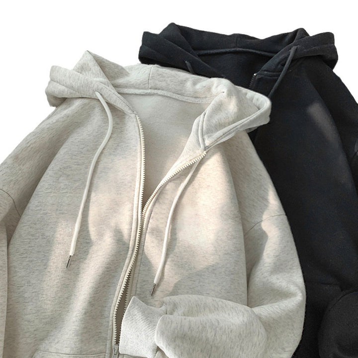 Kvinnors hoodie sweatshirt jacka med ergonomisk skärning och praktisk dragkedja-Eva Jonsson