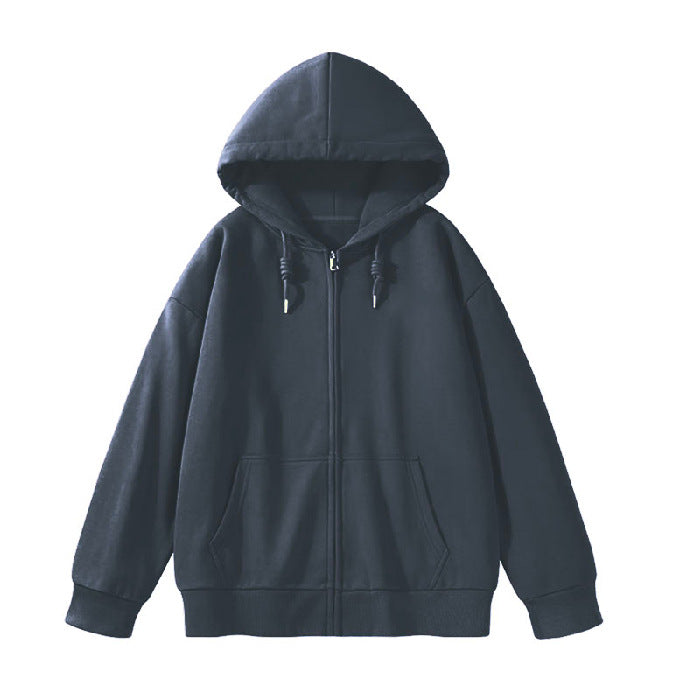 Kvinnors hoodie sweatshirt jacka med ergonomisk skärning och praktisk dragkedja-Eva Jonsson