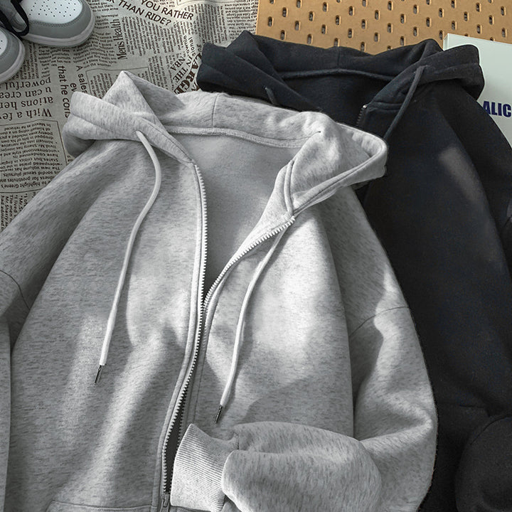 Kvinnors hoodie sweatshirt jacka med ergonomisk skärning och praktisk dragkedja-Eva Jonsson