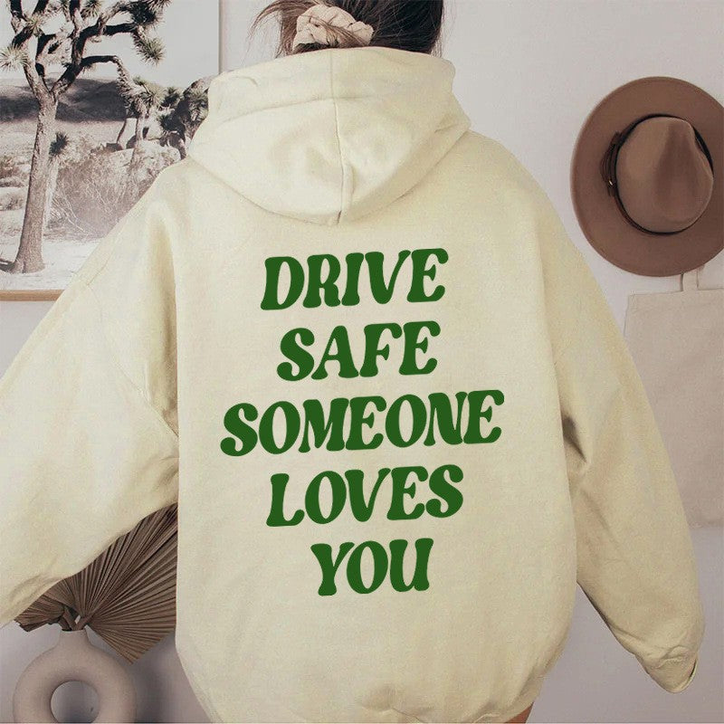 Kvinnors hoodie sweatshirt med inspirerande text och avslappnad passform Mirla-Eva Jonsson