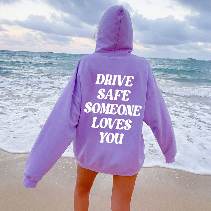 Kvinnors hoodie sweatshirt med inspirerande text och avslappnad passform Mirla-Eva Jonsson