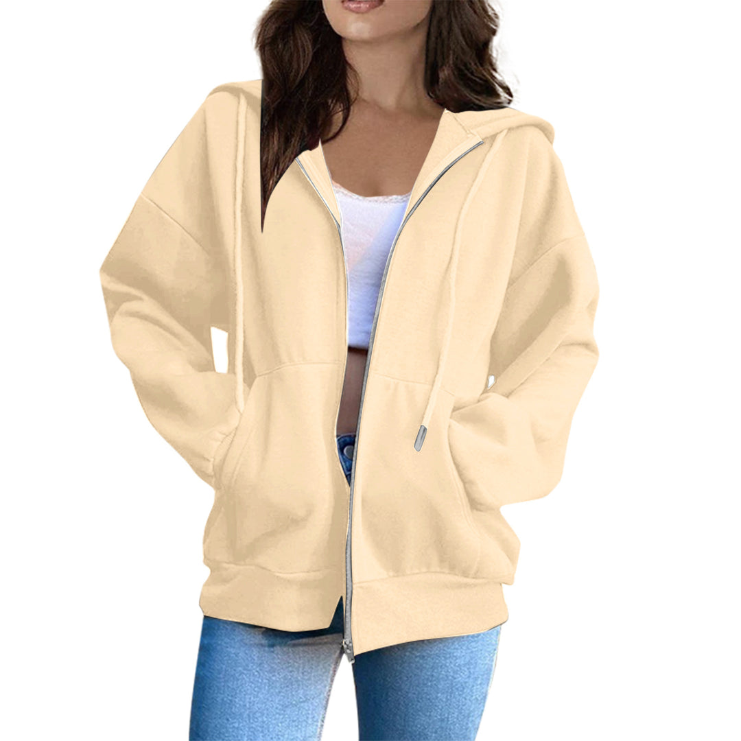 Kvinnors hoodiejacka med mysig oversize passform Mirla-Eva Jonsson