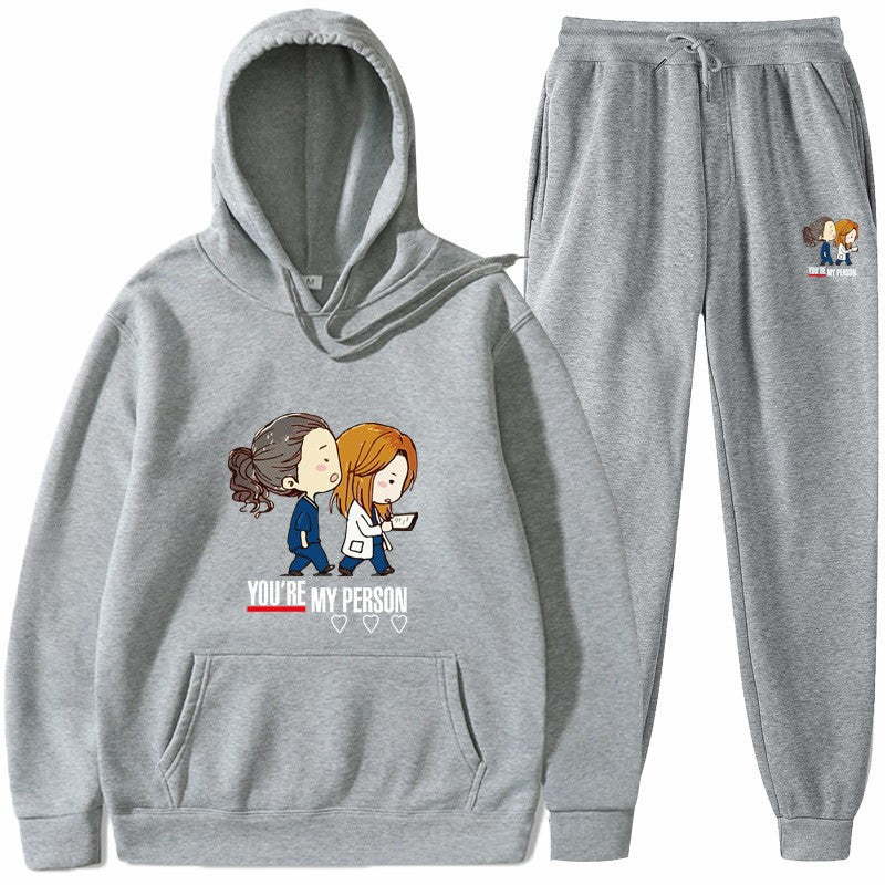 Kvinnors hoodies och joggingset med original tecknad design Mirla-Eva Jonsson