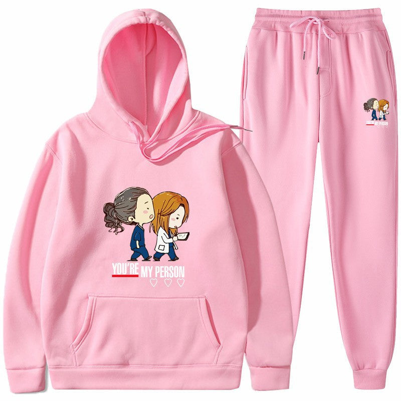 Kvinnors hoodies och joggingset med original tecknad design Mirla-Eva Jonsson