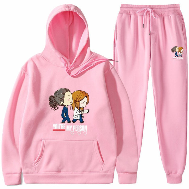 Kvinnors hoodies och joggingset med original tecknad design Mirla-Eva Jonsson