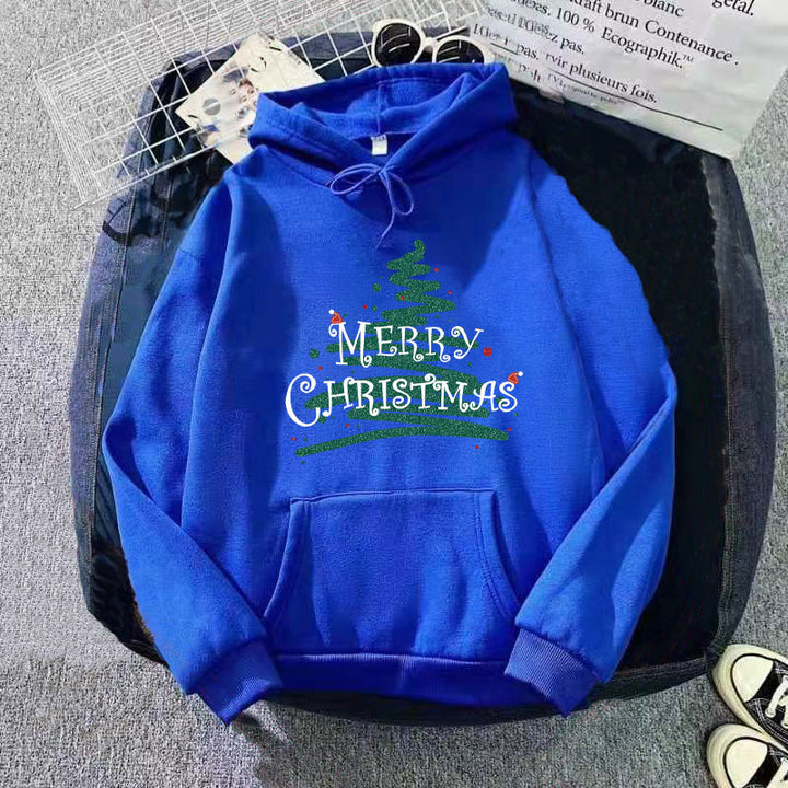 Kvinnors huva sweatshirt med festligt jul design Mirla-Eva Jonsson