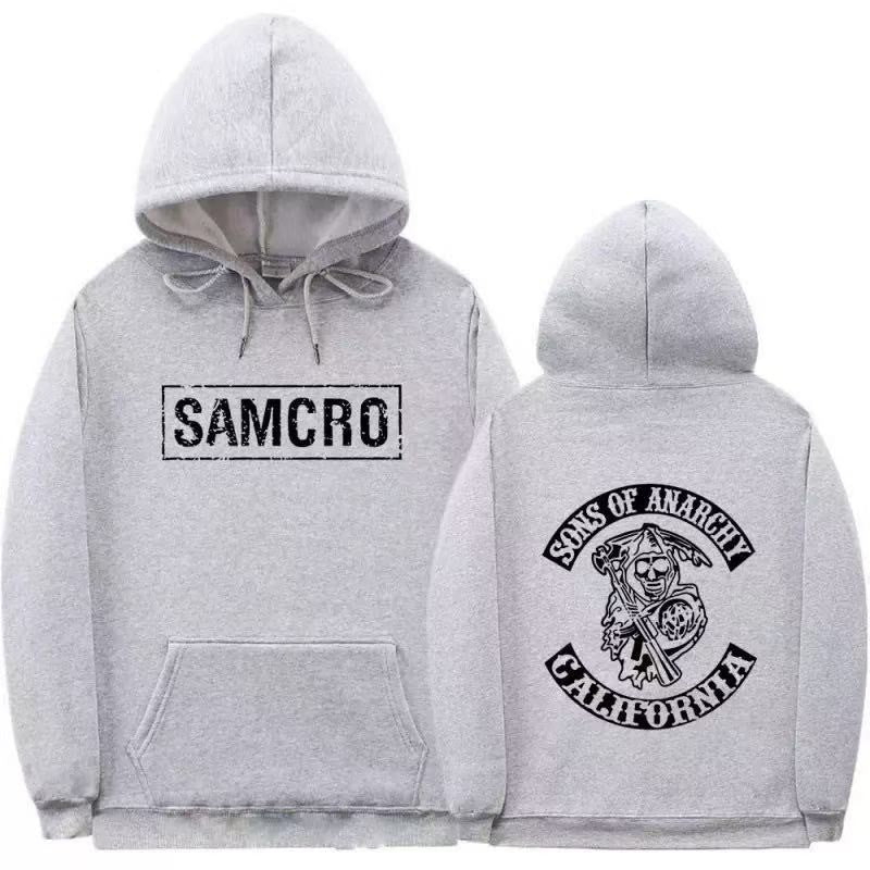 Kvinnors huva sweatshirt med konstnärlig retrotryck och kängurufickdesign Mirla-Eva Jonsson