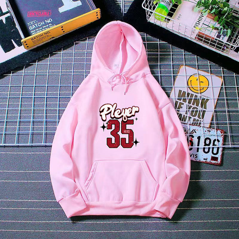 Kvinnors huva sweatshirt med kreativ basketdesign Mirla-Eva Jonsson