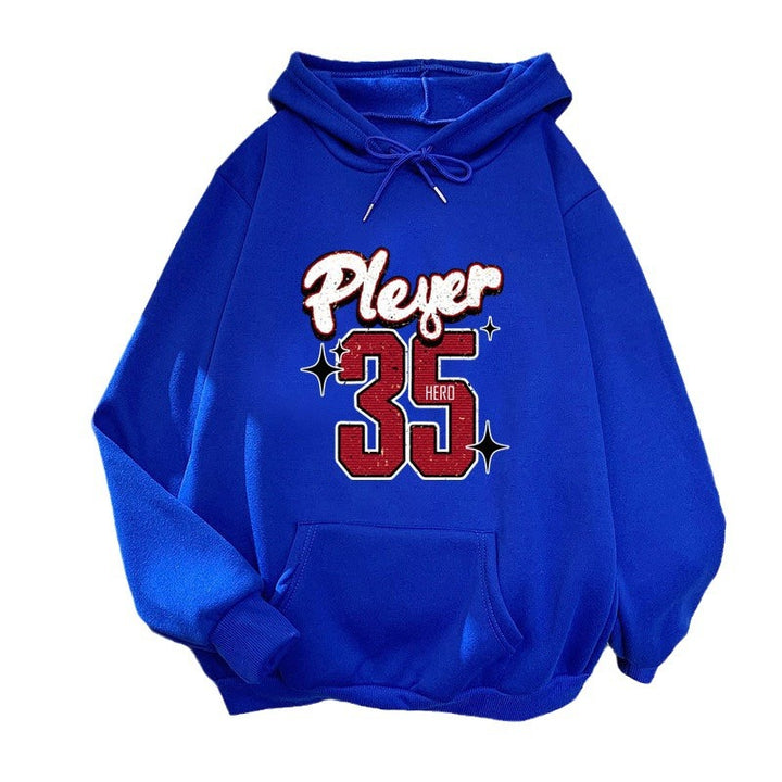 Kvinnors huva sweatshirt med kreativ basketdesign Mirla-Eva Jonsson