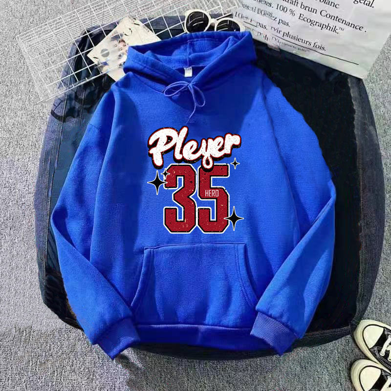 Kvinnors huva sweatshirt med kreativ basketdesign Mirla-Eva Jonsson