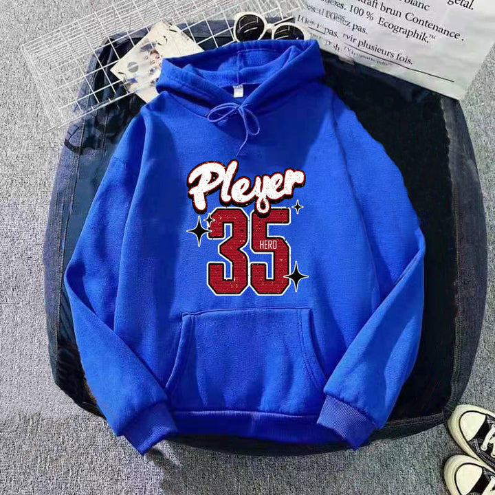 Kvinnors huva sweatshirt med kreativ basketdesign Mirla-Eva Jonsson