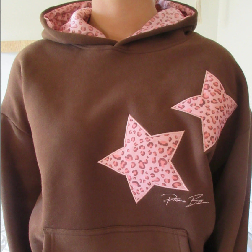 Kvinnors huva sweatshirt med kreativt djurmönster Mirla-Eva Jonsson