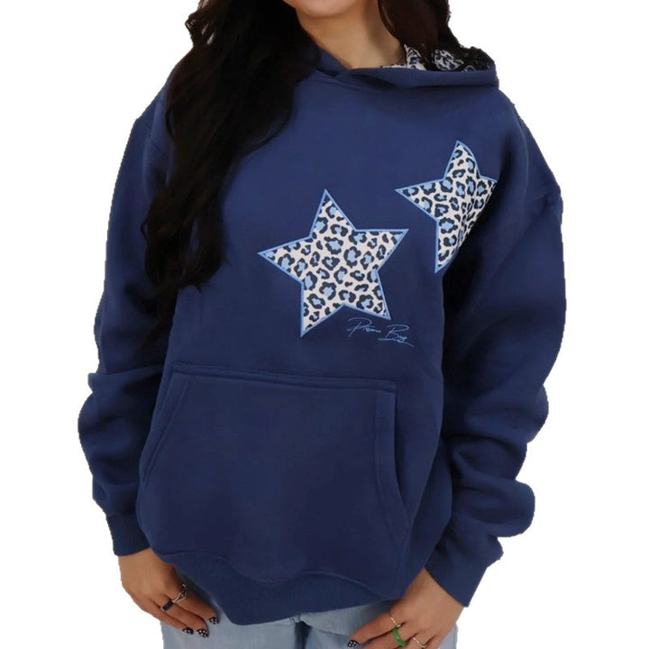 Kvinnors huva sweatshirt med kreativt djurmönster Mirla-Eva Jonsson