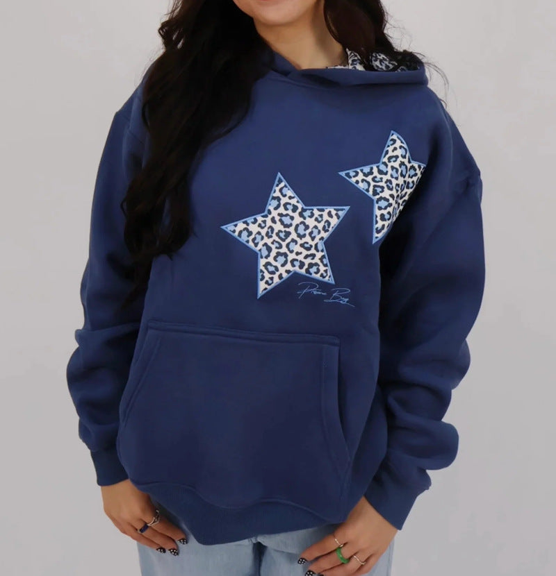 Kvinnors huva sweatshirt med kreativt djurmönster Mirla-Eva Jonsson