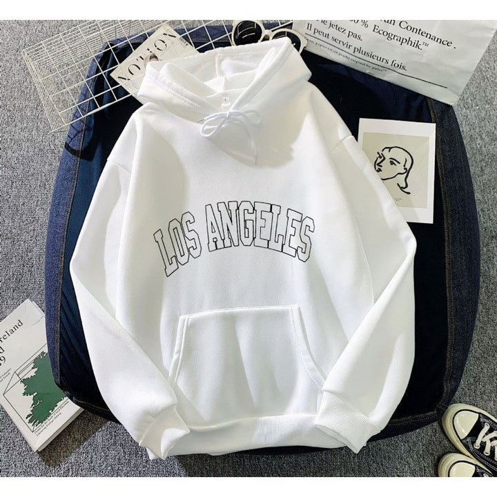 Kvinnors huvtröja med kreativ Los Angeles text Mirla-Eva Jonsson