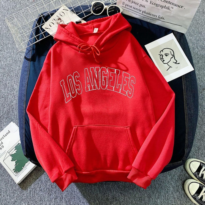 Kvinnors huvtröja med kreativ Los Angeles text Mirla-Eva Jonsson