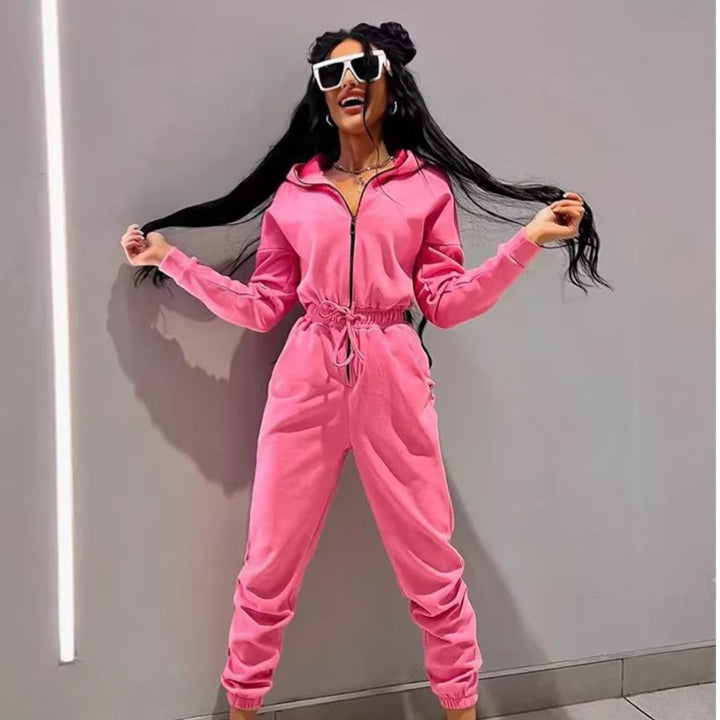 Kvinnors jumpsuit med hög krage och elastisk midja Mirla-Eva Jonsson