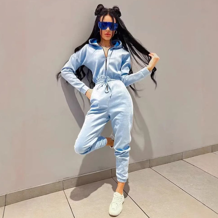 Kvinnors jumpsuit med hög krage och elastisk midja Mirla-Eva Jonsson