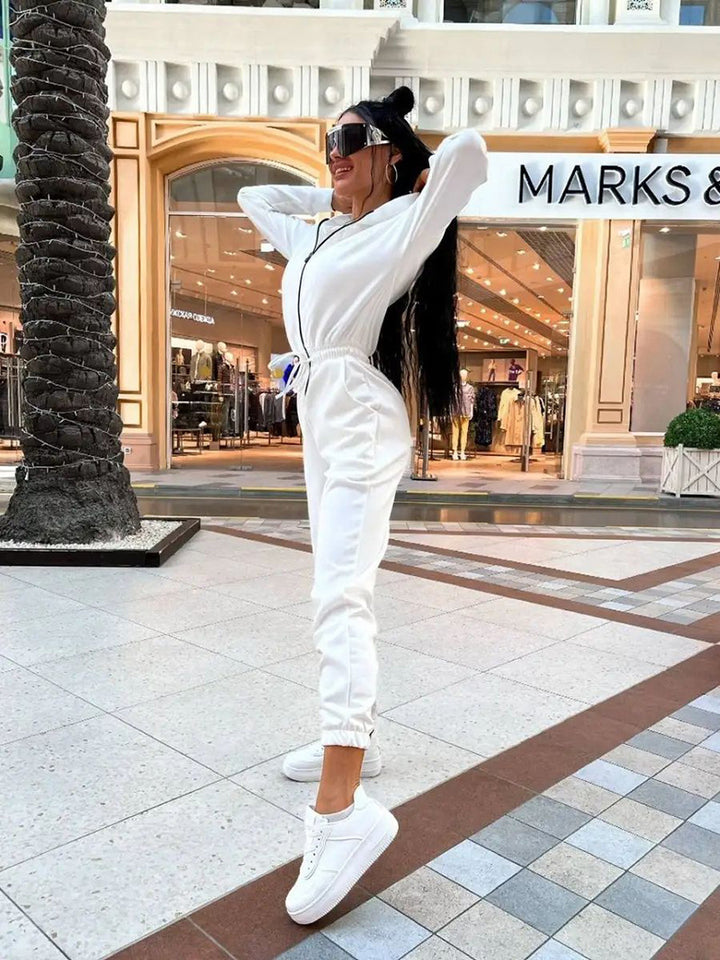 Kvinnors jumpsuit med hög krage och elastisk midja Mirla-Eva Jonsson
