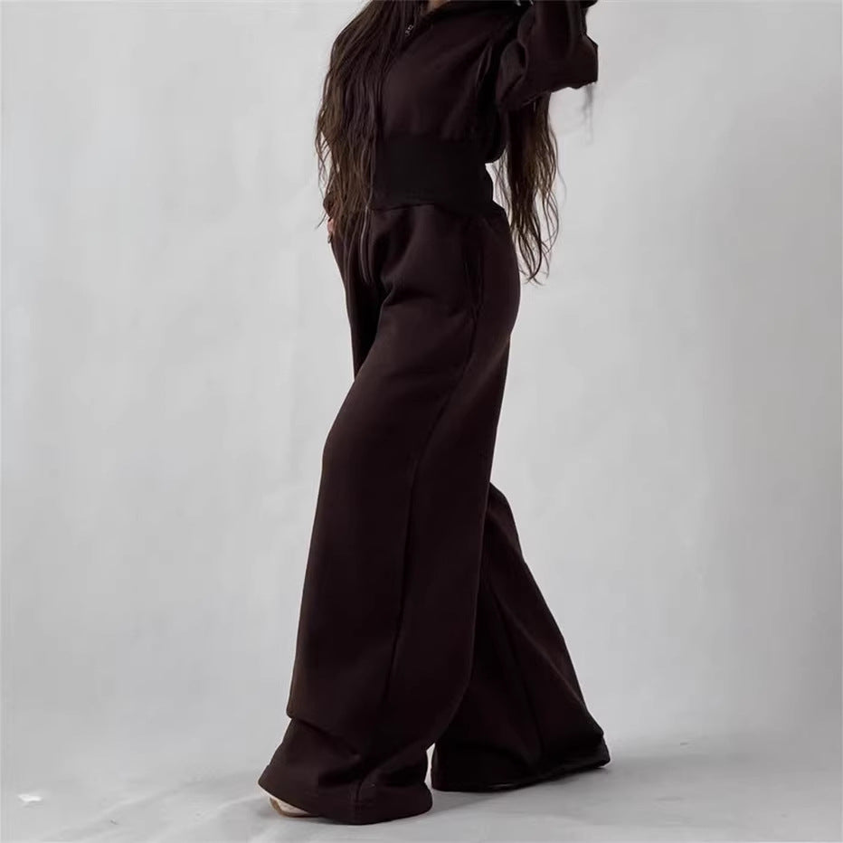 Kvinnors jumpsuit med huva och vida ben Mirla-Eva Jonsson